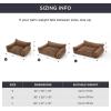 imageBedsure Cute Cat Couch for Pets  Fluffy Cat beds with Premium Soft Corduroy Fleece Fuzzy Cats beds for Indoor Cats with Removable Washable Cover Supportive Pet Sofa 24inch CreamCopper Brown