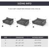 imageBedsure Cute Cat Couch for Pets  Fluffy Cat beds with Premium Soft Corduroy Fleece Fuzzy Cats beds for Indoor Cats with Removable Washable Cover Supportive Pet Sofa 24inch CreamWarm Grey