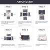 imageBedsure Cute Cat Couch for Pets  Fluffy Cat beds with Premium Soft Corduroy Fleece Fuzzy Cats beds for Indoor Cats with Removable Washable Cover Supportive Pet Sofa 24inch CreamWarm Grey