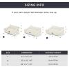 imageBedsure Cute Cat Couch for Pets  Fluffy Cat beds with Premium Soft Corduroy Fleece Fuzzy Cats beds for Indoor Cats with Removable Washable Cover Supportive Pet Sofa 24inch CreamCream