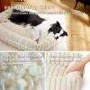 imageBedsure Cute Dog Bed for Small Medium Dogs  Washable Furry Puppy Beds Rectangle Orthopedic Corduroy Fleece Pet Beds with Removable Zipper Cover 25x21x7inches Blush PinkCream