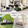 imageBedsure Dog Bed Medium Size Dogs  Washable Pet Bed Mattress with Oxford Fabric Water Resistant Flat Pet Pillow Cushion for Medium Dog Crate 30x20x4 GreyBlack