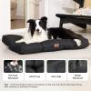 imageBedsure Dog Bed Medium Size Dogs  Washable Pet Bed Mattress with Oxford Fabric Water Resistant Flat Pet Pillow Cushion for Medium Dog Crate 30x20x4 GreyBlack