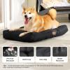 imageBedsure Dog Bed Medium Size Dogs  Washable Pet Bed Mattress with Oxford Fabric Water Resistant Flat Pet Pillow Cushion for Medium Dog Crate 30x20x4 GreyBlack