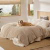 imageBedsure Dog Blanket for Small Dogs Washable  Fluffy Fuzzy Puppy Cat Blanket with Premium 300GSM Coral Fleece Soft for Pet Kitten Doggy Green 25x35INBrown Wave