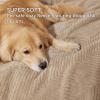 imageBedsure Dog Blanket for Small Dogs Washable  Fluffy Fuzzy Puppy Cat Blanket with Premium 300GSM Coral Fleece Soft for Pet Kitten Doggy Green 25x35INBrown Wave