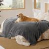 imageBedsure Dog Blanket for Small Dogs Washable  Fluffy Fuzzy Puppy Cat Blanket with Premium 300GSM Coral Fleece Soft for Pet Kitten Doggy Green 25x35INGrey Wave