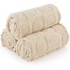 imageBedsure Dog Blanket for Small Dogs Washable  Fluffy Fuzzy Puppy Cat Blanket with Premium 300GSM Coral Fleece Soft for Pet Kitten Doggy Green 25x35INPcs3 White Heart