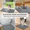 imageBedsure Dog Door Mat for Muddy Paws HighLow Absorbent Chenille Indoor Entrance Mud Dirt Trapper SoakStopper Machine Washable NonSlip Entryway Rug for Pets 35quotx24quot GreyGrey