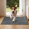 imageBedsure Dog Door Mat for Muddy Paws HighLow Absorbent Chenille Indoor Entrance Mud Dirt Trapper SoakStopper Machine Washable NonSlip Entryway Rug for Pets 35quotx24quot GreyGrey