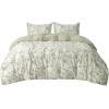 imageBedsure Duvet Cover Queen Size  100 Cotton Reversible Floral Queen Duvet Cover Set with Zipper Closure 3 Pieces Soft ampamp Breathable Green Bedding Set with 2 Pillow Shams 20quotx26quot06  Desert Sage No Comforter