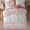 imageBedsure Duvet Cover Queen Size  100 Cotton Reversible Floral Queen Duvet Cover Set with Zipper Closure 3 Pieces Soft ampamp Breathable Green Bedding Set with 2 Pillow Shams 20quotx26quot01  Shell No Comforter