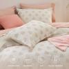 imageBedsure Duvet Cover Queen Size  100 Cotton Reversible Floral Queen Duvet Cover Set with Zipper Closure 3 Pieces Soft ampamp Breathable Green Bedding Set with 2 Pillow Shams 20quotx26quot08  Shell Beige No Comforter