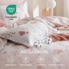 imageBedsure Duvet Cover Queen Size  100 Cotton Reversible Floral Queen Duvet Cover Set with Zipper Closure 3 Pieces Soft ampamp Breathable Green Bedding Set with 2 Pillow Shams 20quotx26quot01  Shell No Comforter