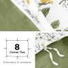 imageBedsure Duvet Cover Queen Size  100 Cotton Reversible Floral Queen Duvet Cover Set with Zipper Closure 3 Pieces Soft ampamp Breathable Green Bedding Set with 2 Pillow Shams 20quotx26quot04  Green No Comforter