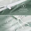 imageBedsure Duvet Cover Queen Size  100 Cotton Reversible Floral Queen Duvet Cover Set with Zipper Closure 3 Pieces Soft ampamp Breathable Green Bedding Set with 2 Pillow Shams 20quotx26quot03 Green Milieu No Comforter