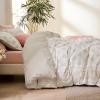 imageBedsure Duvet Cover Queen Size  100 Cotton Reversible Floral Queen Duvet Cover Set with Zipper Closure 3 Pieces Soft ampamp Breathable Green Bedding Set with 2 Pillow Shams 20quotx26quot08  Shell Beige No Comforter