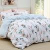 imageBedsure Duvet Cover Queen Size  100 Cotton Reversible Floral Queen Duvet Cover Set with Zipper Closure 3 Pieces Soft ampamp Breathable Green Bedding Set with 2 Pillow Shams 20quotx26quot07  Blue No Comforter