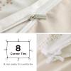 imageBedsure Duvet Cover Queen Size  100 Cotton Reversible Floral Queen Duvet Cover Set with Zipper Closure 3 Pieces Soft ampamp Breathable Green Bedding Set with 2 Pillow Shams 20quotx26quot08  Shell Beige No Comforter