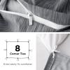 imageBedsure Duvet Cover Queen Size  Soft Cationic Dyed Duvet Cover Set for Kids with Zipper Closure 3 Pieces Bedding SetBeige 90quotx90quotDark Grey No Comforter