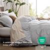 imageBedsure Duvet Cover Queen Size  Soft Cationic Dyed Duvet Cover Set for Kids with Zipper Closure 3 Pieces Bedding SetBeige 90quotx90quotGrey No Comforter
