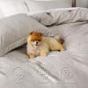 imageBedsure Duvet Cover Queen Size  Soft Cationic Dyed Duvet Cover Set for Kids with Zipper Closure 3 Pieces Bedding SetBeige 90quotx90quotLinen No Comforter
