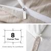 imageBedsure Duvet Cover Queen Size  Soft Cationic Dyed Duvet Cover Set for Kids with Zipper Closure 3 Pieces Bedding SetBeige 90quotx90quotLinen No Comforter