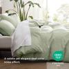 imageBedsure Duvet Cover Queen Size  Soft Cationic Dyed Duvet Cover Set for Kids with Zipper Closure 3 Pieces Bedding SetBeige 90quotx90quotOlive Green No Comforter