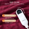 imageBedsure Electric Blanket King Size  Dual Control Heated Blanket King Size Fast Heating with 10 Time Settings ampamp 10 Heat Settings Warm Gift for Grandma 100x90 inches Grey07  Burgundy