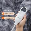 imageBedsure Electric Blanket King Size  Dual Control Heated Blanket King Size Fast Heating with 10 Time Settings ampamp 10 Heat Settings Warm Gift for Grandma 100x90 inches Grey24  Grey