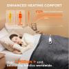 imageBedsure Electric Blanket King Size  Dual Control Heated Blanket King Size Fast Heating with 10 Time Settings ampamp 10 Heat Settings Warm Gift for Grandma 100x90 inches Grey12  Dark Grey