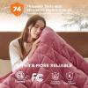 imageBedsure Electric Blanket King Size  Dual Control Heated Blanket King Size Fast Heating with 10 Time Settings ampamp 10 Heat Settings Warm Gift for Grandma 100x90 inches Grey17  Dusty Rose