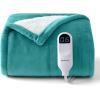 imageBedsure Electric Blanket King Size  Dual Control Heated Blanket King Size Fast Heating with 10 Time Settings ampamp 10 Heat Settings Warm Gift for Grandma 100x90 inches Grey15  River Blue