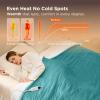 imageBedsure Electric Blanket King Size  Dual Control Heated Blanket King Size Fast Heating with 10 Time Settings ampamp 10 Heat Settings Warm Gift for Grandma 100x90 inches Grey15  River Blue