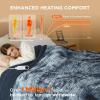 imageBedsure Electric Blanket King Size  Dual Control Heated Blanket King Size Fast Heating with 10 Time Settings ampamp 10 Heat Settings Warm Gift for Grandma 100x90 inches Grey28  Navy