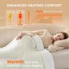 imageBedsure Electric Blanket King Size  Dual Control Heated Blanket King Size Fast Heating with 10 Time Settings ampamp 10 Heat Settings Warm Gift for Grandma 100x90 inches Grey11  Lvory