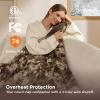 imageBedsure Electric Blanket King Size  Dual Control Heated Blanket King Size Fast Heating with 10 Time Settings ampamp 10 Heat Settings Warm Gift for Grandma 100x90 inches Grey26  Dark Chocolate