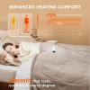 imageBedsure Electric Blanket King Size  Dual Control Heated Blanket King Size Fast Heating with 10 Time Settings ampamp 10 Heat Settings Warm Gift for Grandma 100x90 inches Grey04  Taupe