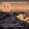 imageBedsure Electric Blanket King Size  Dual Control Heated Blanket King Size Fast Heating with 10 Time Settings ampamp 10 Heat Settings Warm Gift for Grandma 100x90 inches Grey24  Grey