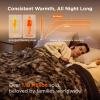 imageBedsure Electric Blanket King Size  Dual Control Heated Blanket King Size Fast Heating with 10 Time Settings ampamp 10 Heat Settings Warm Gift for Grandma 100x90 inches Grey26  Dark Chocolate