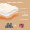 imageBedsure Electric Blanket King Size  Dual Control Heated Blanket King Size Fast Heating with 10 Time Settings ampamp 10 Heat Settings Warm Gift for Grandma 100x90 inches Grey17  Dusty Rose