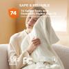 imageBedsure Electric Blanket King Size  Dual Control Heated Blanket King Size Fast Heating with 10 Time Settings ampamp 10 Heat Settings Warm Gift for Grandma 100x90 inches Grey11  Lvory