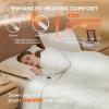 imageBedsure Electric Blanket King Size  Dual Control Heated Blanket King Size Fast Heating with 10 Time Settings ampamp 10 Heat Settings Warm Gift for Grandma 100x90 inches Grey20  Ivory
