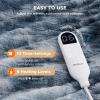 imageBedsure Electric Blanket King Size  Dual Control Heated Blanket King Size Fast Heating with 10 Time Settings ampamp 10 Heat Settings Warm Gift for Grandma 100x90 inches Grey28  Navy