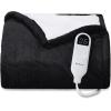 imageBedsure Electric Blanket King Size  Dual Control Heated Blanket King Size Fast Heating with 10 Time Settings ampamp 10 Heat Settings Warm Gift for Grandma 100x90 inches Grey06  Black