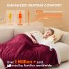 imageBedsure Electric Blanket King Size  Dual Control Heated Blanket King Size Fast Heating with 10 Time Settings ampamp 10 Heat Settings Warm Gift for Grandma 100x90 inches Grey07  Burgundy
