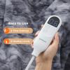 imageBedsure Electric Blanket King Size  Dual Control Heated Blanket King Size Fast Heating with 10 Time Settings ampamp 10 Heat Settings Warm Gift for Grandma 100x90 inches Grey24  Grey
