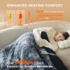 imageBedsure Electric Blanket King Size  Dual Control Heated Blanket King Size Fast Heating with 10 Time Settings ampamp 10 Heat Settings Warm Gift for Grandma 100x90 inches Grey28  Navy