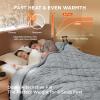 imageBedsure Electric Blanket King Size  Dual Control Heated Blanket King Size Fast Heating with 10 Time Settings ampamp 10 Heat Settings Warm Gift for Grandma 100x90 inches Grey18  Formal Gray
