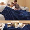 imageBedsure Electric Blanket King Size  Dual Control Heated Blanket King Size Fast Heating with 10 Time Settings ampamp 10 Heat Settings Warm Gift for Grandma 100x90 inches Grey08  Pageant Blue